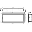 Recessed niche HANSGROHE XtraStoris Original 300 x 900 x 100, black-matt, 56067670