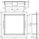 Potinkinā niša HANSGROHE XtraStoris Original 300 x 300 x 70, melna-matēta, 56093670