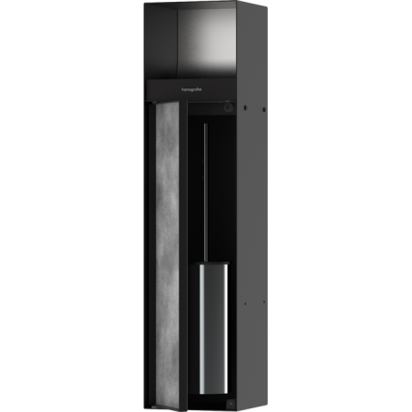 Potinkinā niša tualetēm papīram ar pielīmējamu flīzi HANSGROHE XtraStoris Rock, melna-matēta, 56062670
