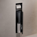 Potinkinā niša tualetēm papīram ar pielīmējamu flīzi HANSGROHE XtraStoris Rock, melna-matēta, 56062670