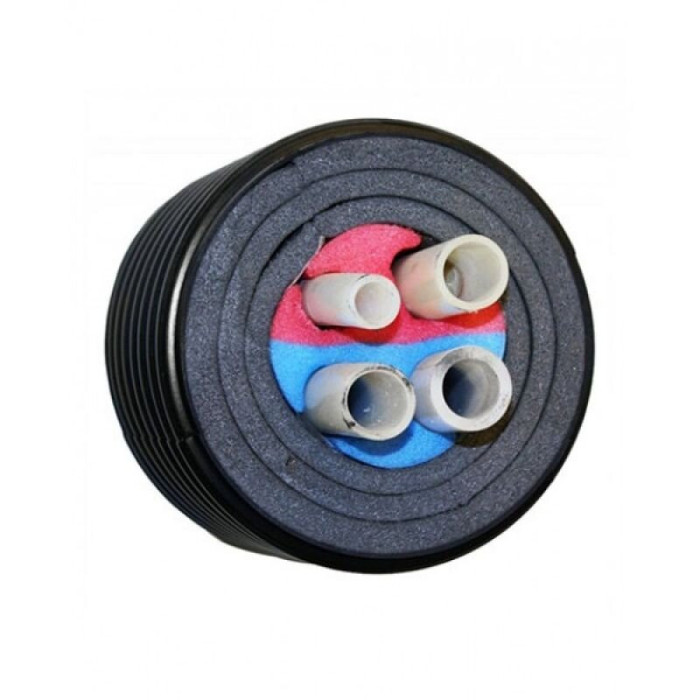 Četru cauruļu izolēts caurule UPONOR Ecoflex Quattro 2 x 32 x 2.9 - 25 x 3.5 - 20 x 2.8 / 175