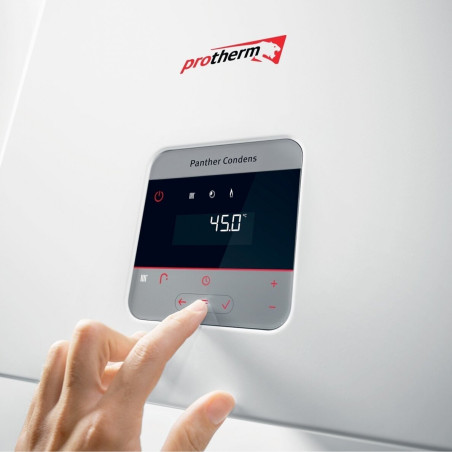 Gāzes kondensācijas katls PROTHERM Panther Condens 25 KKO-CS/1 3,3-26,9 kW ar iespēju pieslēgt tvertni ūdens sildīšanai
