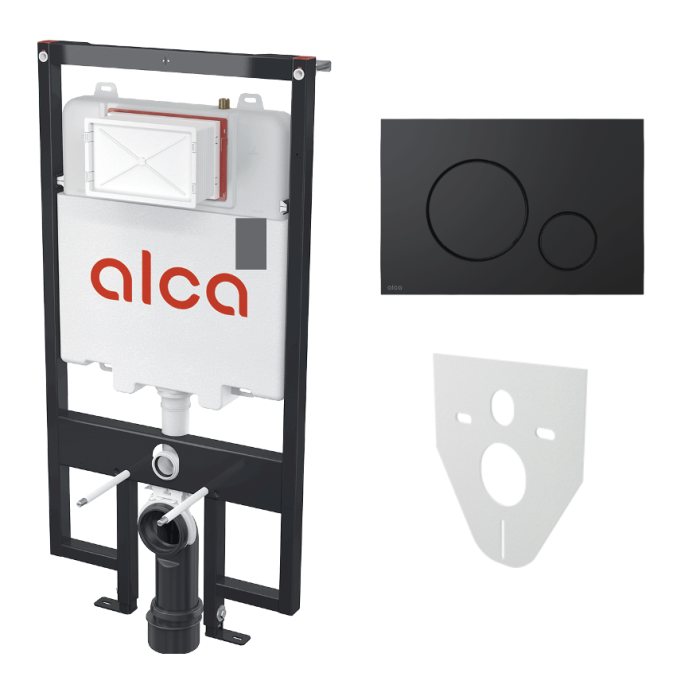 Potinkamā WC rāmja komplekts ALCADRAIN (4 in 1) plāns 8,3 cm biezs