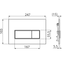 Concealed WC frame set ALCADRAIN (4 in 1) 85 cm height