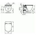 Potinkamā WC rāmja komplekti ALCADRAIN (4 in 1) + piekārts elements ar vāku IDEAL STANDARD Tesi ar AquaBlade