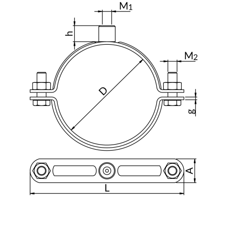 Держатель для распылителя систем NICZUK DN 1/2"" PP (20-22 мм), резьба M8-10