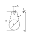 Holder for sprayer for NICZUK systems DN 1"" ZP (34-35 mm), thread M8