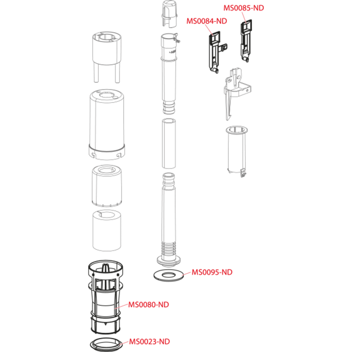 Механизм слива воды для подводного каркаса Slim 8,3 см ALCADRAIN A09B