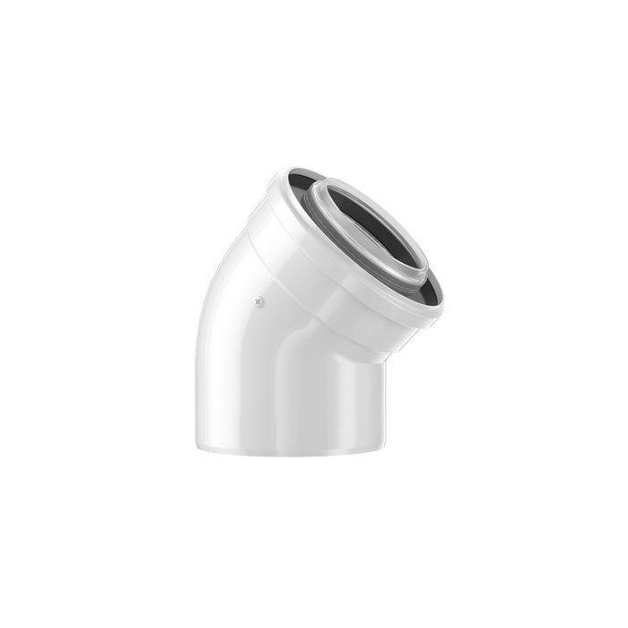 Kamino (caurules) divkārša elkoņa BOSCH Ø 60/100 mm / 45°