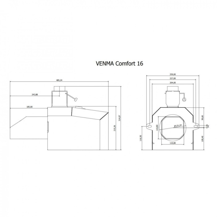 Granulu degļi VENMA Comfort 4-16 kW
