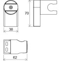 Shower head holder RAVAK Chrome, X07P639