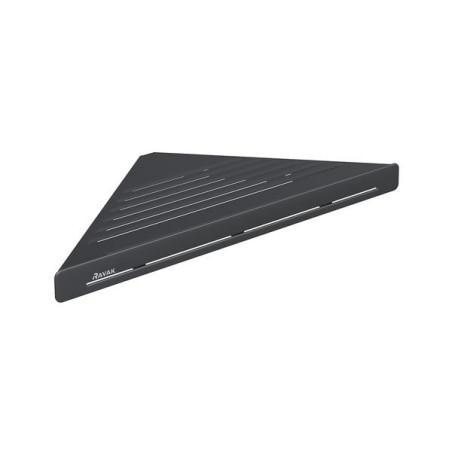 Stūra plaukts RAVAK Slim C, melns-melns, X07P650