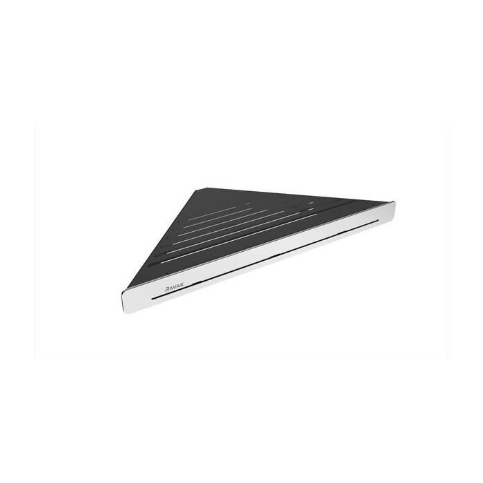 Corner shelf RAVAK Slim C, black-chrome, X07P576