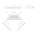 Corner shelf RAVAK Slim C, white-white, X07P652