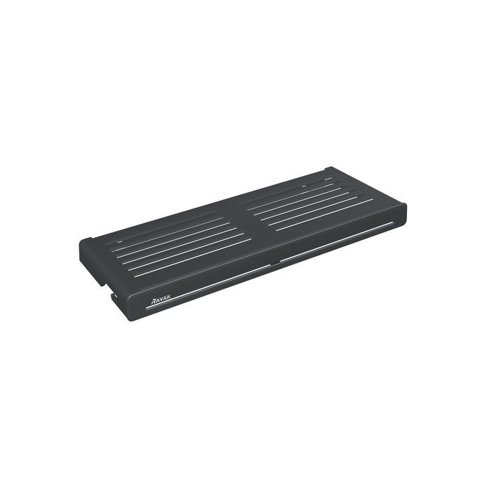 Stūra plaukts RAVAK Slim S, melns-melns, X07P649