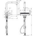 Virtuves (izlietnes) maisītājs ar izvelkamu šļūteni HANSGROHE Aquno Select M81, 73830000