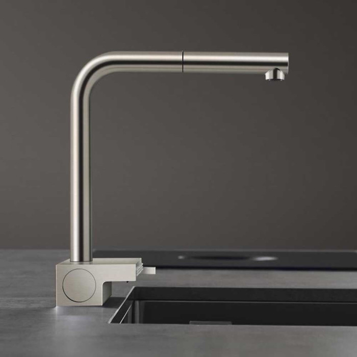 Кухонный смеситель с выдвижным шлангом HANSGROHE Aquno Select M81, 73830800
