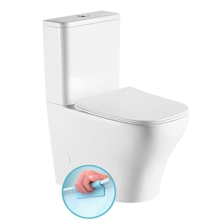 Uzstādāms tualetes pods SAPHO Bello Rimless ar SLIM lēni nolaižamu vāku