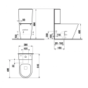 Устанавливаемый унитаз SAPHO Paco Rimless с медленно опускающейся крышкой, черный матовый