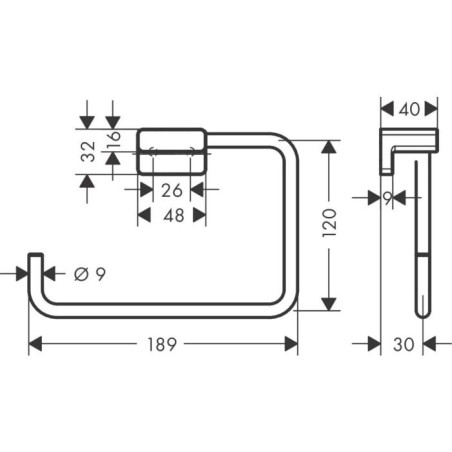 Tualetes dvielīša turētājs HANSGROHE AddStoris 41754140, antīka bronza