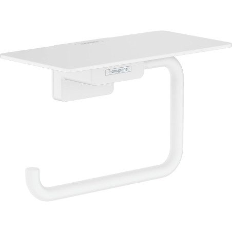 Tualetpapīra turētājs ar plauktiņu HANSGROHE AddStoris 41772700, balta-matēta