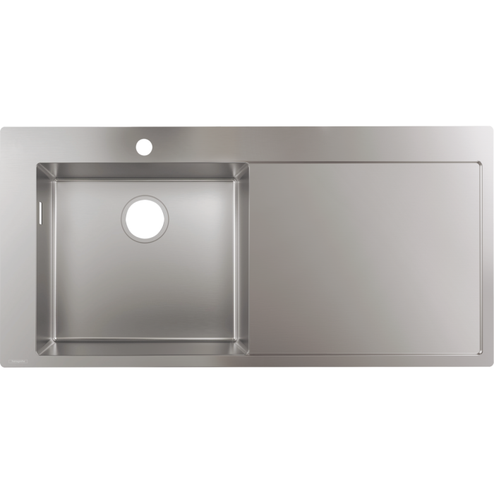Nerūsējošā tērauda izlietne HANSGROHE 1045 x 510 mm, labā, 43331800