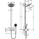 Shower system with thermostat HANSGROHE Pulsify S, 24241700