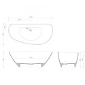 Aquastone AQS10 stone mass bathtub