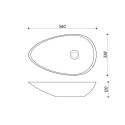 Use the AQUASTONE AQS1 stone sink 56 x 34 cm