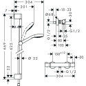 Termostatiskais dušas maisītājs ar 95,9 cm dušas stendu HANSGROHE Croma Select S, 27014400