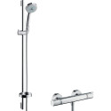 Thermostatic shower mixer with 95.8 cm shower stand HANSGROHE Croma 100, 27035000