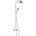 Thermostatic rain shower system with spout for bathtub HANSGROHE Vernis Blend 200 1jet, 26079000