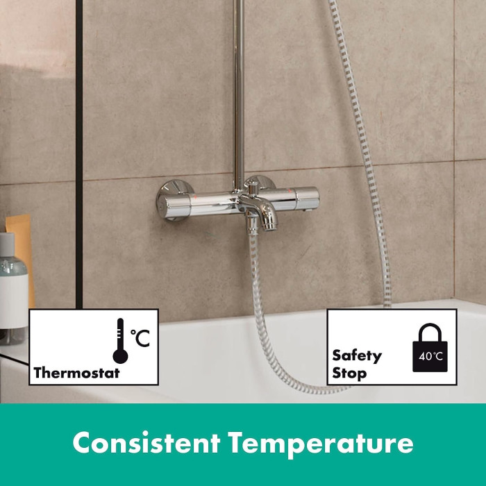Termostatiska lietus duša ar uzgali vannai HANSGROHE Vernis Blend 200 1jet, 26079000