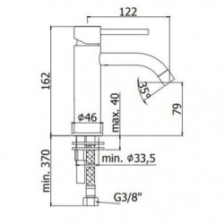 Bidet mixer PAFFONI Light, LIG131NO