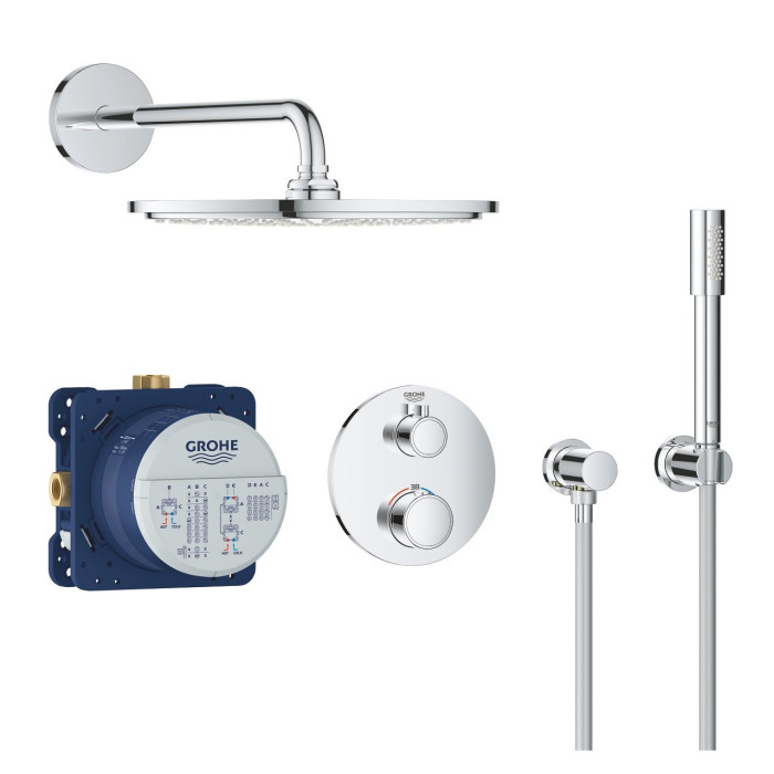 Встраиваемый термостатический душевой комплект GROHE Grohtherm Rainshower Cosmopolitan 310, 34731000