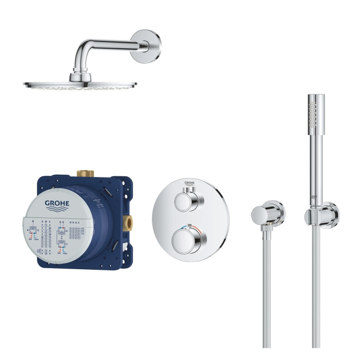 Potinkas termostatiskais dušas komplekts GROHE Grohtherm Rainshower Cosmopolitan 210, 34732000