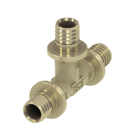 Тройник редуцированный латунный TECEflex 25 x 16 x 16, 760516