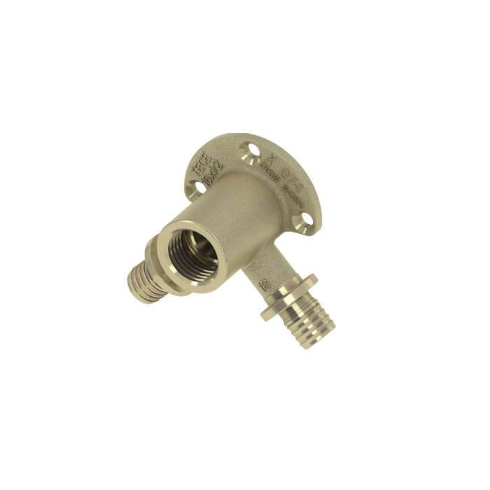 Двойная приборная муфта латунная TECEflex 16 x 1/2"" середина, 768501
