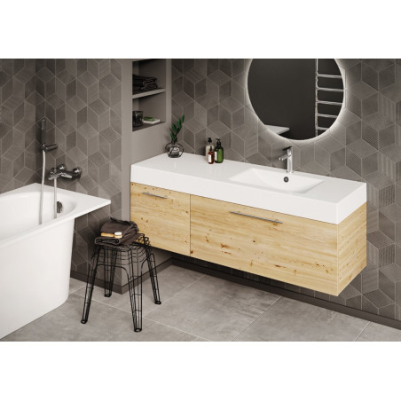 Stone composite furniture washbasin PAA Long Step, 1500 x 490 mm, ILS1500/L/00
