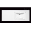 Akmens masas mēbeļu izlietne PAA Long Step, 1500 x 490 mm, ILS1500/L/00