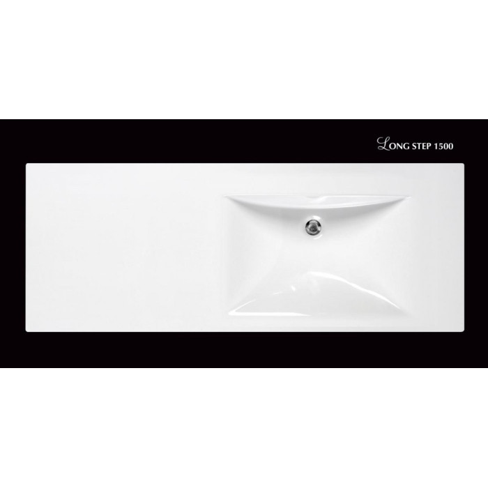 Умывальник из каменной массы PAA Long Step, 1500 x 490 мм, ILS1500/L/00