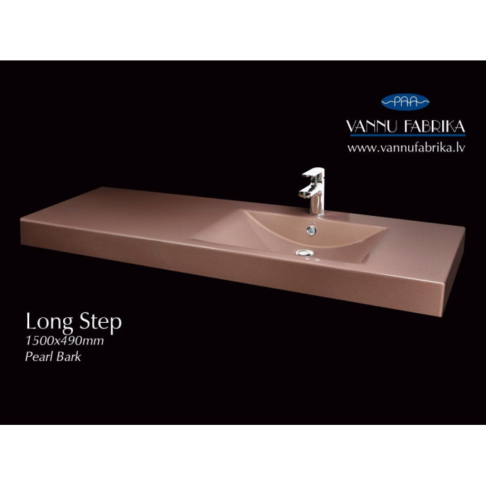 Умывальник из каменной массы PAA Long Step, 1500 x 490 мм, ILS1500/L/00