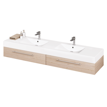 Akmens masas mēbeļu izlietne PAA Long Step Duo, 2100 x 490 mm, ILSW/00