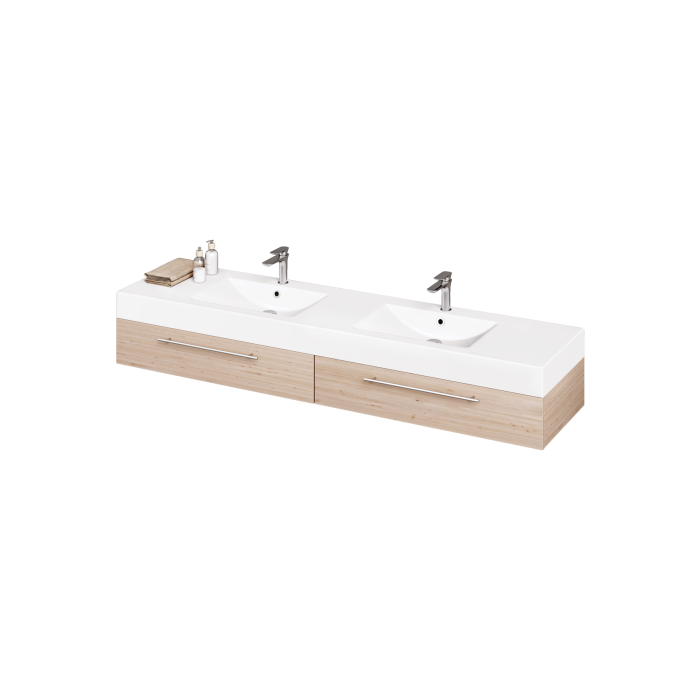 Умывальник из каменной массы PAA Long Step Duo, 2100 x 490 мм, ILSW/00