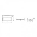 Freestanding sink PAA Quadro Silkstone, 700 x 430 mm, IQUAS/00