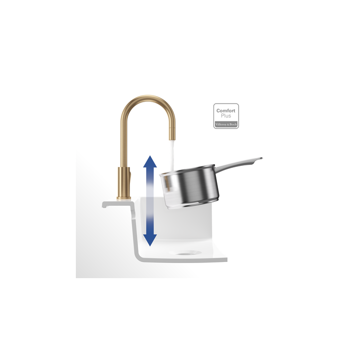Mixer for sink with soap dispensers VILLEROY & BOCH Umbrella Flex, 92540003+92362003