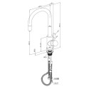 Mixer for sink with soap dispensers VILLEROY & BOCH Umbrella Flex, 92540003+92362003