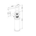 Mixer for sink with soap dispensers VILLEROY & BOCH Umbrella Flex, 92540003+92362003