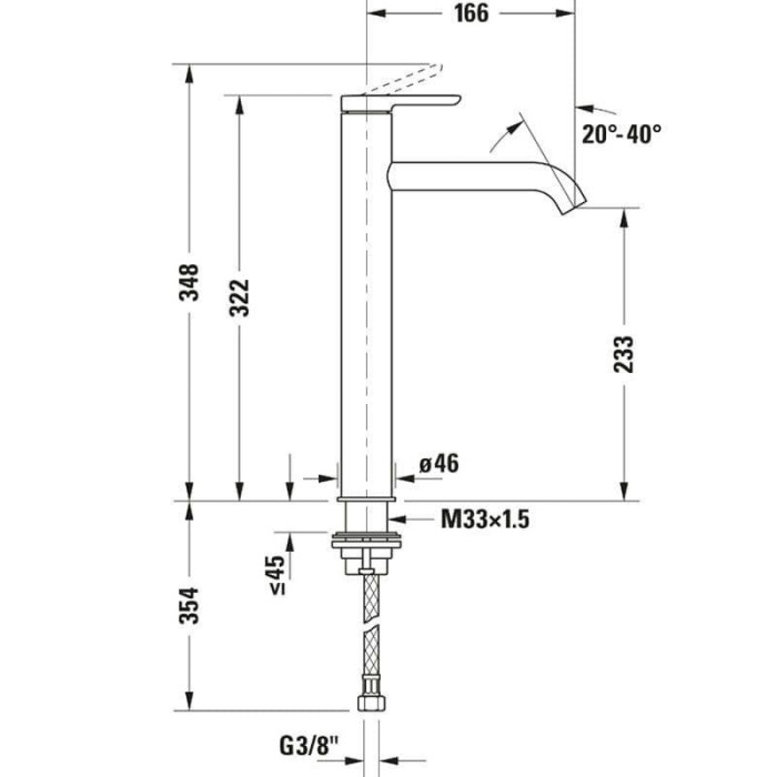 Смеситель для раковины DURAVIT C.1 XL, C11040002010