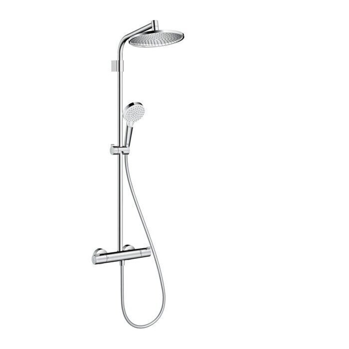 Thermostatic rain shower system HANSGROHE Crometta S 240 Varia 1jet, 26781000 + JBL gift